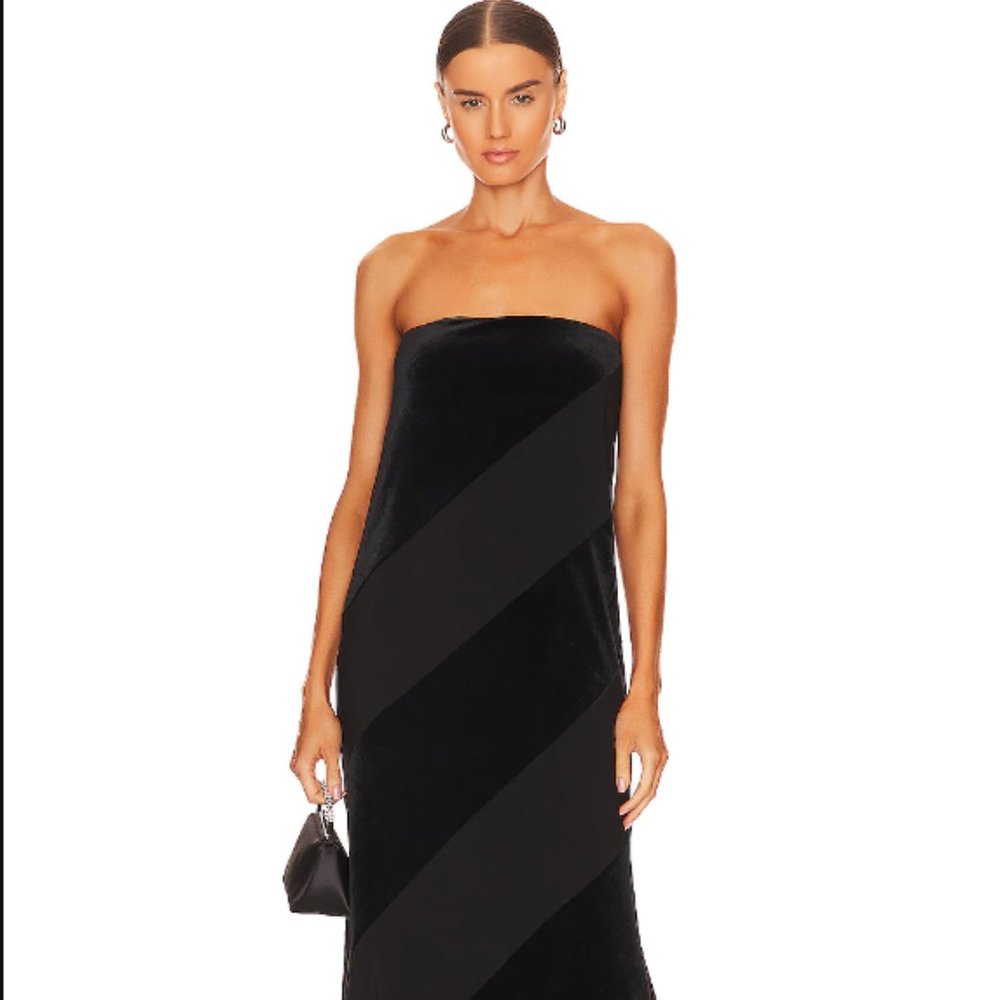 Norma Kamali Spiral Strapless Dress - Sz M